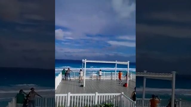 A street view of Playa Delfines, Cancun, Mexico