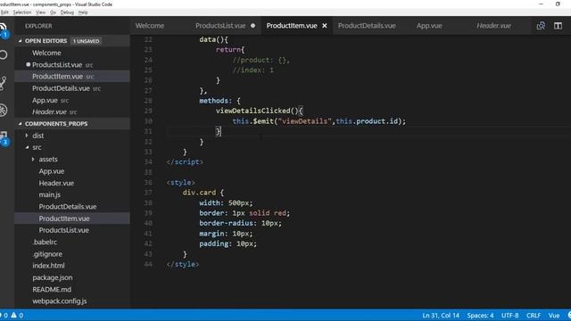 Learn Vue.js (RU) - Компоненты #2 - передача и возврат параметров (props and emit)