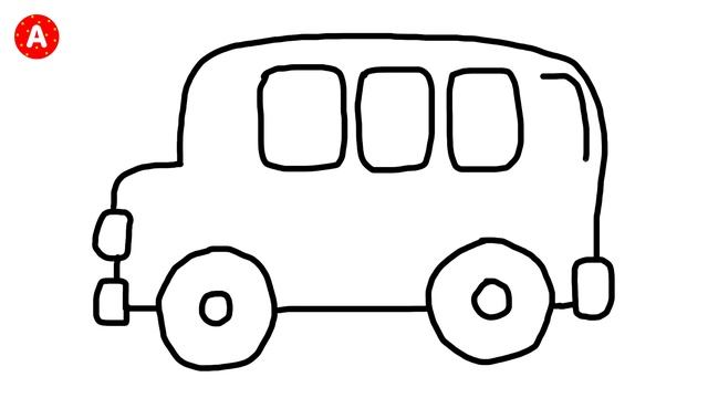 Школьный Автобус - Раскраски для Детей | Детская Песенка Wheels On The Bus - Nursery Rhymes смотреть онлайн