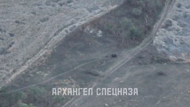 Уничтожение с ПТУРа скопления ВСУшников. Выжили не все.