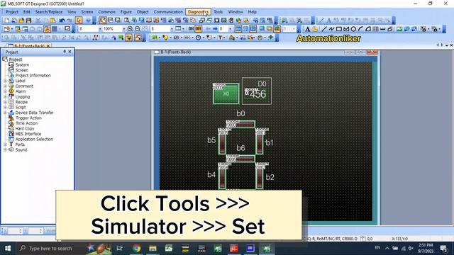 GX Works2 : SEG Instruction (7 Segment Display) Mitsubishi PLC With HMI GT Designer3 Simulation