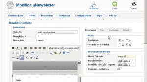 Gestione Newsletter