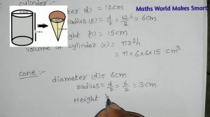 10thClass, Mensuration, Exercise 10.4,  Q.No.4,5,6 @Maths World Makes Smart In Telugu