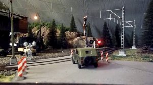 Работа светофора на жд перезде.