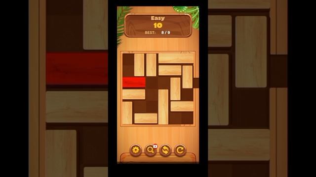 Unblock Sliding Block Puzzle Gameplay Easy Level 10 #shorts