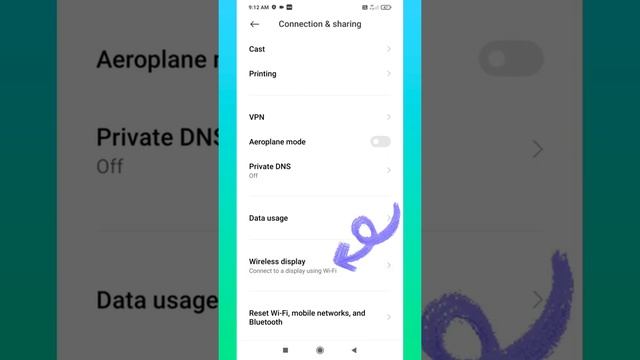 Mobile main Wireless Display ko kaise On karen || How to On Wireless Display connected using wi-fi.