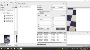 Camera calibration using agisoft