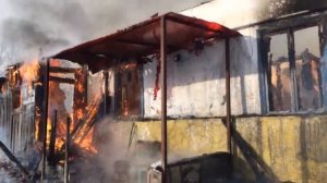 Тульская область. Крупный пожар на ул. Первомайской в Щекино.