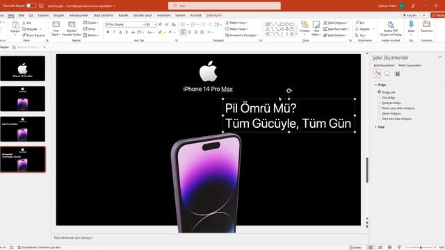 iPhone 14 Pro Max- MS PowerPoint Sunum смотреть онлайн