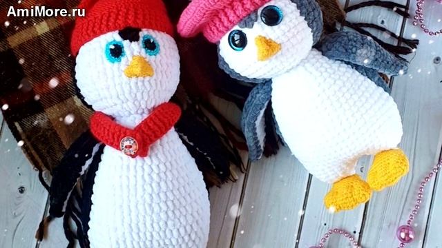 Амигуруми: схема Пингвин Терри. Игрушки вязаные крючком - Free crochet patterns. смотреть онлайн