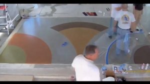 Окрашенный бетон по системе C2 Color Hard краска по бетону (960) 548-00-11