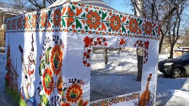 Экспресс шатер 2,7х4 с логотипами