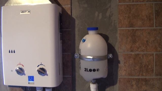 Использование газовой колонки VECTOR JSD-11 в качестве котла отопления часть1 смотреть онлайн