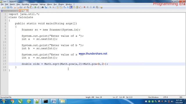 Part 9 Simple program using Math class in java programming