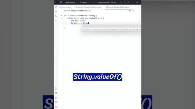 Java Program to Convert a Number to a String | Java Interview Questions & Answers | Java Tutorials