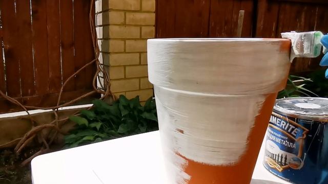 как быстро поменять цвет горшка / крашу горшок в нужный цвет / смотреть онлайн