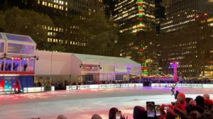 2022 Christmas TREE LIGHTING at Bryant Park NYC + US OLYMPICS ICE SKATERS SHOW!! + FIREWORKS!!!!