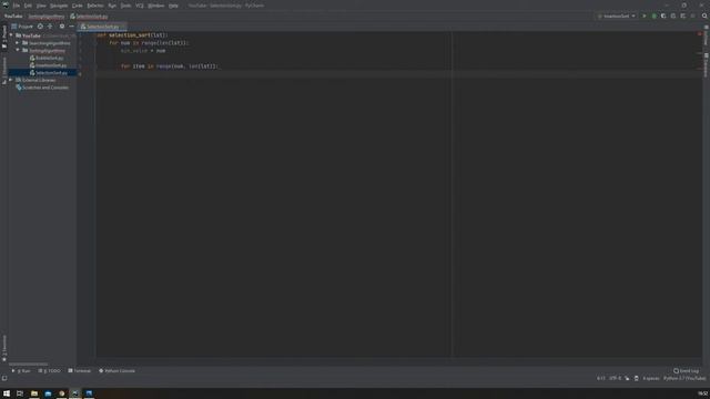 Сортировка выбором. Selection sort. Python