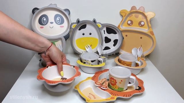 Наборы бамбуковой посуды в виде животных смотреть онлайн