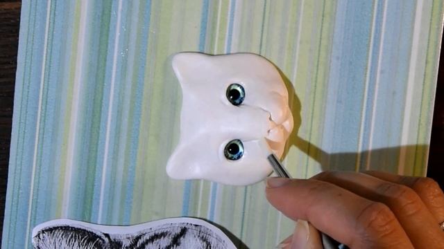 Котик из пластики ?  Лепка / Брошь / DIY / Polymer clay tutorial