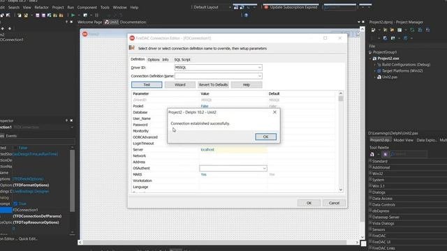 Connect Delphi With MSSQL Database Using FireDAC