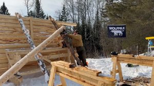 Winter Log Cabin Build on Off-Grid Homestead |EP11|