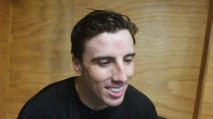 Marc-Andre Fleury talks about leaving the game against Vancouver