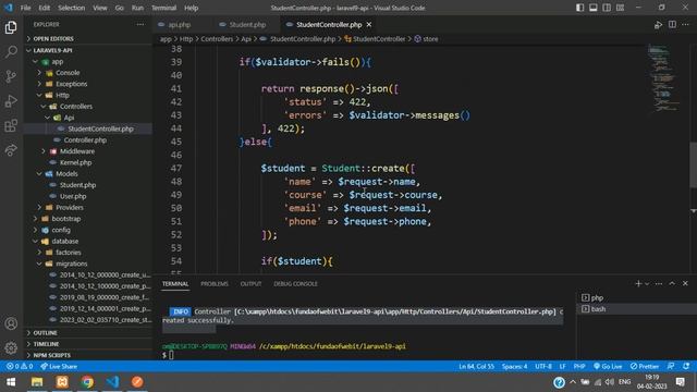 Laravel 9 rest api tutorial | How to make rest API in laravel 9 | Laravel 9 API CRUD from Scratch