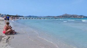 4K??Playa de Muro? Alcudia Mallorca?Beach walk, July 2 ☀️32°C | Spain 2022