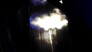 Видео топки котла ТГМ-84 при растопке