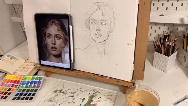Скетч портрета карандашом Speed paint смотреть онлайн