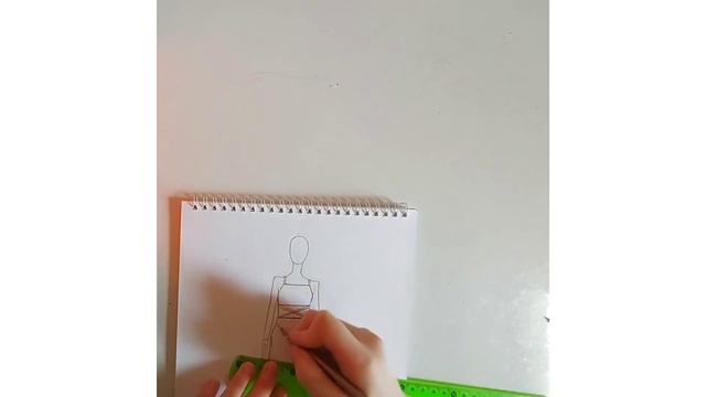 Fashion illustration "Dress" 💜/Фэшн иллюстрация (ЭСКИЗ ОДЕЖДЫ)😍💜