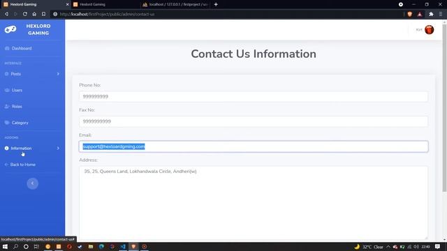Laravel Gaming Blog Project With use of Polices and Middlewares Free Source Code | PHP Projects