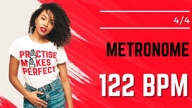 💪 🎼 METRONOME 122 BPM 4/4 смотреть онлайн
