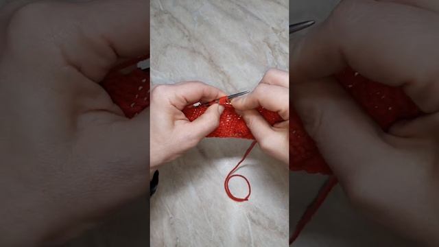 Как вязать 5 петель вместе лицевой петлей. How to knit 5 stitches together with a knit.