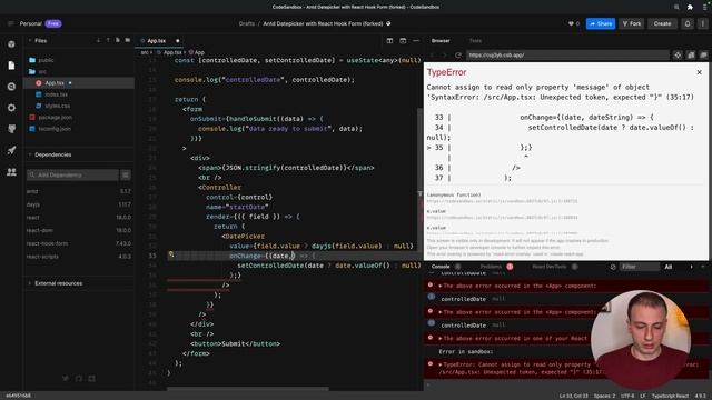 How to use AntD's Datepicker with React Hook Form смотреть онлайн