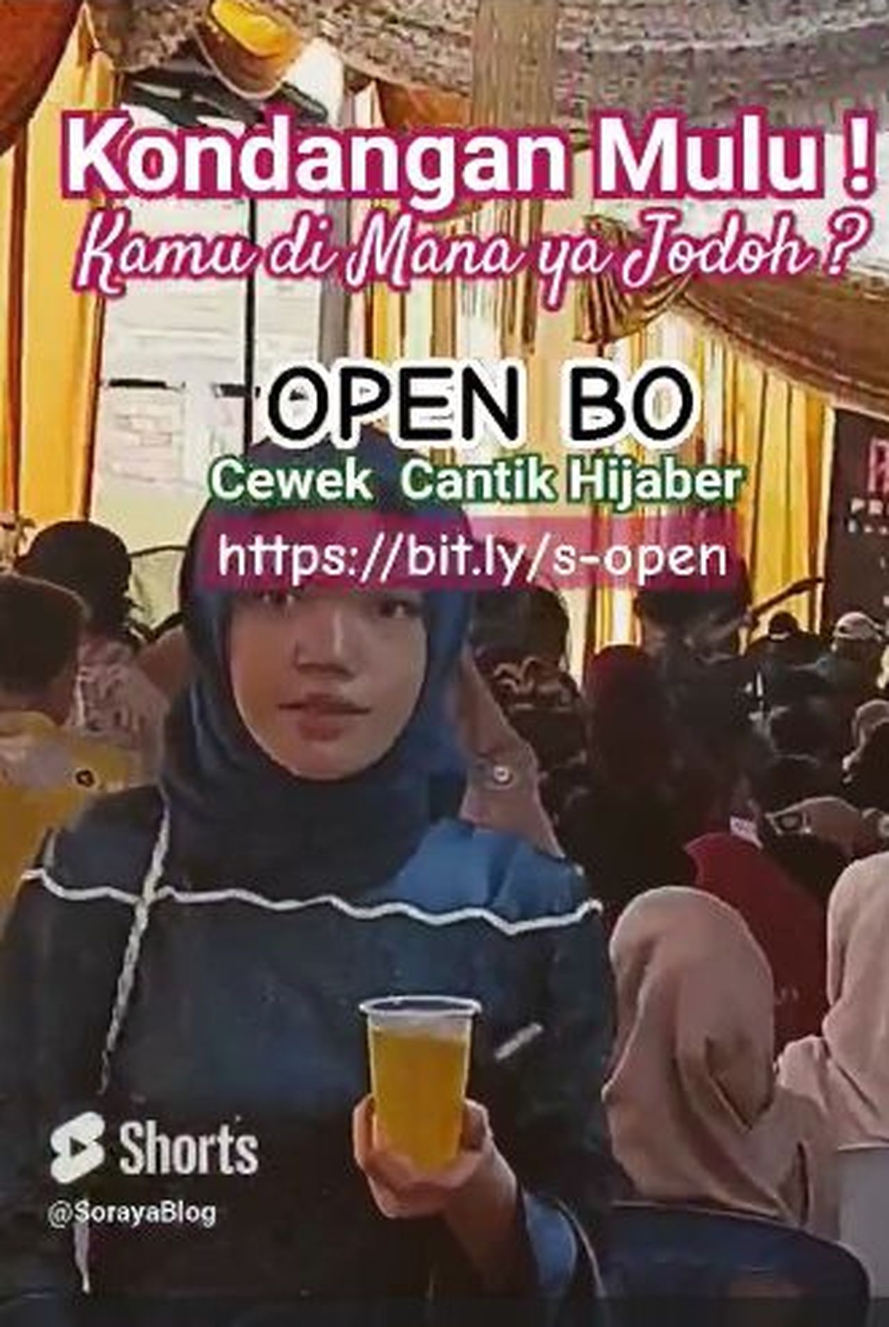 Status Aku Kondangan Mulu! Kamu di Mana ya Jodoh Meme Cewek Hijaber Cantik Open BO