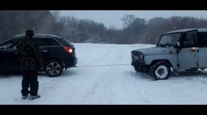 Первый тест китайской лебедки на УАЗике