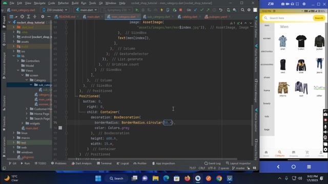 Part -5 Flutter E-commerce app with firebase  #fluttertutorial #firebase #ecommerceapp
