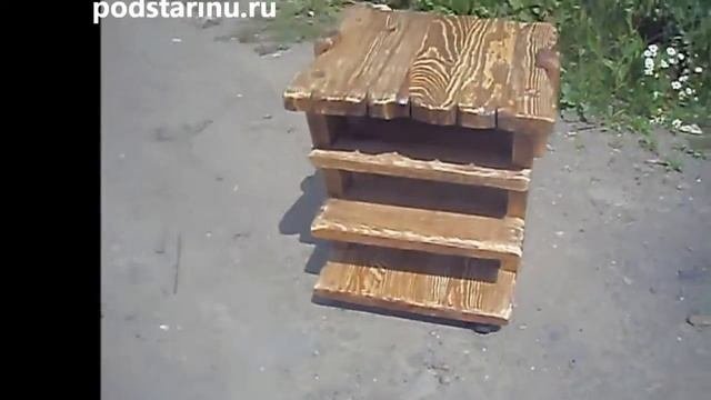 Мебель под старину  Столик на колесиках  Состаренная мебель  Мебель под старину,