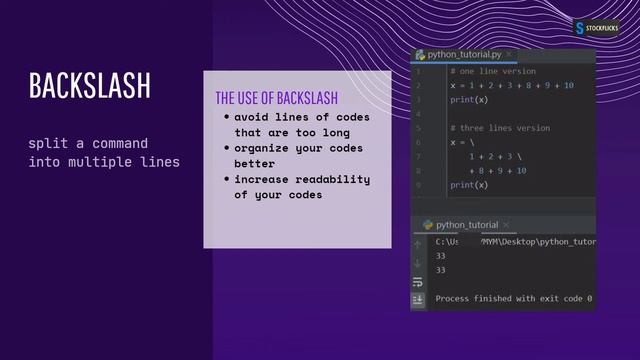 Python Basic Syntax (Part 10 - Backslash)