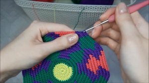 Как избежать запутывания пряжи - жаккард крючком / How to avoid yarn tangles - tapestry crochet