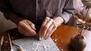 Резьба по дереву  Урок 3 Роза второй ряд лепестков Carving wooden Rose part 3