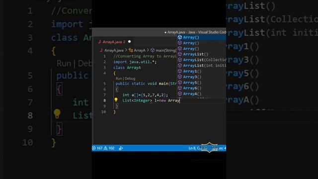 Converting Array to ArrayList using Java |Basic Coding |