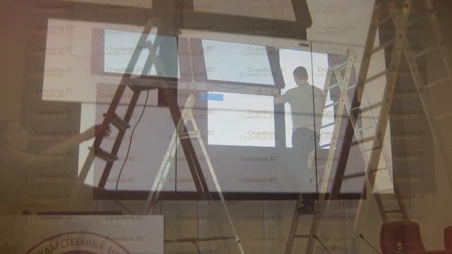 Монтаж напольно-настенной видеостены в МГМУ им. Сеченова смотреть онлайн
