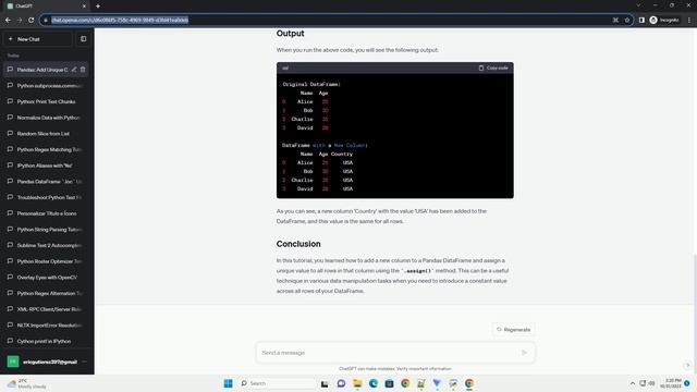 Python PANDAS New Column Apply Unique Value To All Rows смотреть онлайн