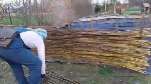 Как сделать плетенный забор на даче из вербы