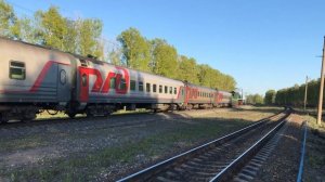 Генерал! Паровоз П36-0147 с пригородным поездом вечером