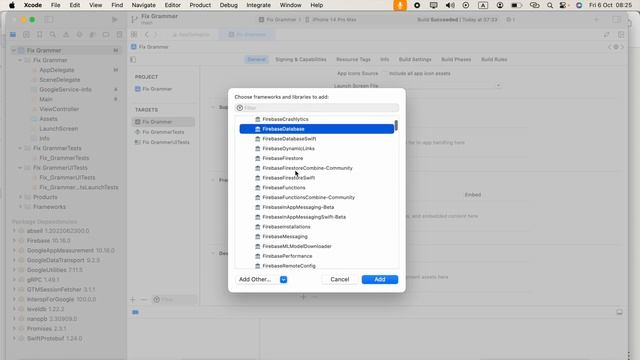 No such module 'FirebaseCore' | No such module 'Firebase' error in Xcode. Swift Package Manager