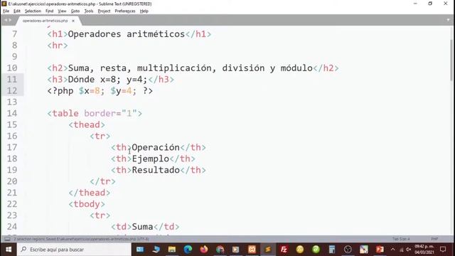 Operadores aritméticos en PHP - Calculadora básica: Suma, resta, multiplicación, división y módulo смотреть онлайн